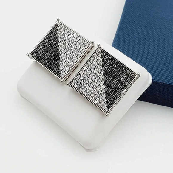 "925 Sterling Silver Plated CZ Earrings, EVBRS691 - Picture 4 of 10